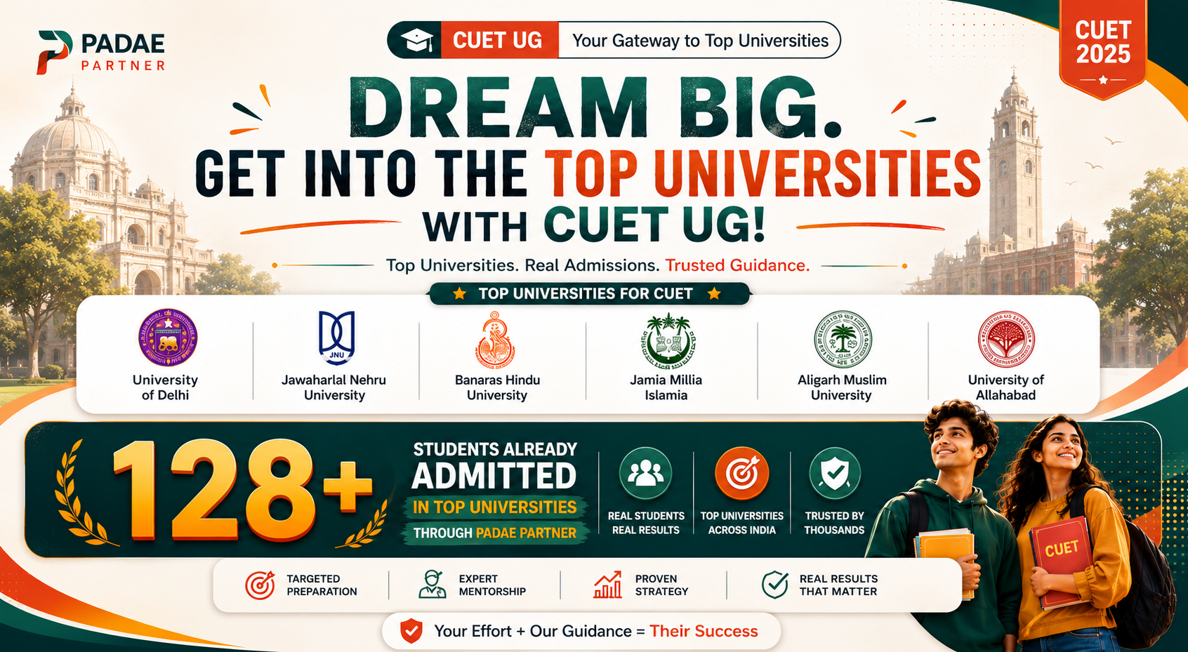 University admissions count achieved by Padae Partner students